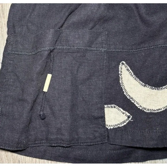 Tara Vao Artsy Linen Blend Shirt Wooden Buttons BOHO Ethnic Gypsy Earthy Size 6 - Picture 4 of 9